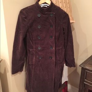 Classic Brown Corduroy Tommy Hilfiger Pea Coat